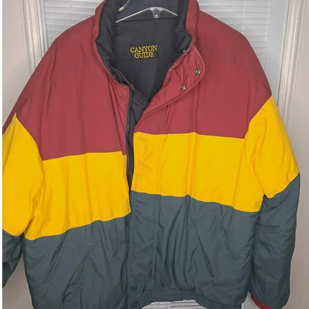 Vintage Canyon Guide Coat Puffer Fully Lined Pockets Medium/Large